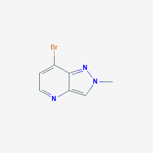 molecular formula C7H6BrN3 B3099099 7-bromo-2-methyl-2H-pyrazolo[4,3-b]pyridine CAS No. 1350648-87-1
