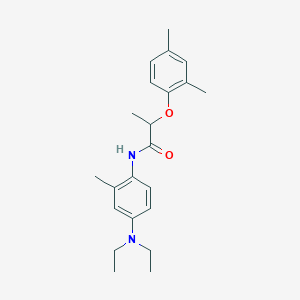 molecular formula C22H30N2O2 B309910 N-[4-(diethylamino)-2-methylphenyl]-2-(2,4-dimethylphenoxy)propanamide 