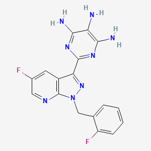 2-(5-Fluoro-1-(2-fluorobenzyl)-1H-pyrazolo[3,4-b]pyridin-3-yl)pyrimidine-4,5,6-triamine