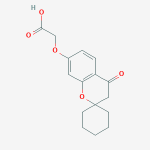 molecular formula C16H18O5 B3099111 2-((4-Oxospiro[chroman-2,1'-cyclohexan]-7-yl)oxy)acetic acid CAS No. 135111-36-3