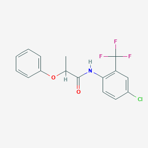 molecular formula C16H13ClF3NO2 B309913 N-[4-chloro-2-(trifluoromethyl)phenyl]-2-phenoxypropanamide 