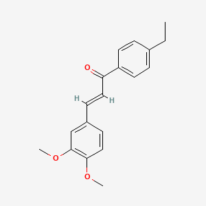 molecular formula C19H20O3 B3099148 (2E)-3-(3,4-Dimethoxyphenyl)-1-(4-ethylphenyl)prop-2-en-1-one CAS No. 1351582-18-7