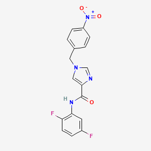 molecular formula C17H12F2N4O3 B3099164 N-(2,5-difluorophenyl)-1-(4-nitrobenzyl)-1H-imidazole-4-carboxamide CAS No. 1351771-64-6