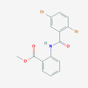 molecular formula C15H11Br2NO3 B309918 Methyl 2-[(2,5-dibromobenzoyl)amino]benzoate 