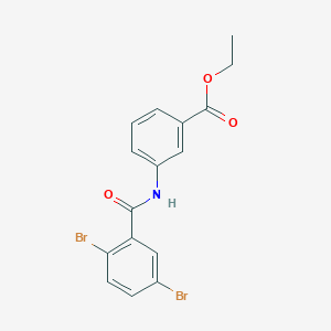 molecular formula C16H13Br2NO3 B309923 Ethyl 3-[(2,5-dibromobenzoyl)amino]benzoate 