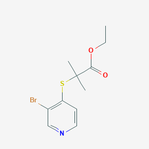 Ethyl 2-((3-bromopyridin-4-yl)thio)-2-methylpropanoate