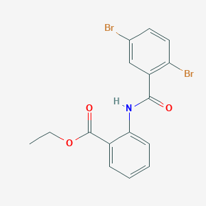 molecular formula C16H13Br2NO3 B309924 Ethyl 2-[(2,5-dibromobenzoyl)amino]benzoate 