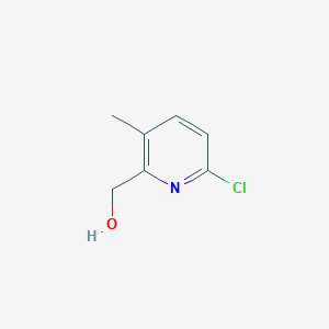molecular formula C7H8ClNO B3099245 2-Pyridinemethanol, 6-chloro-3-methyl- CAS No. 1352893-07-2
