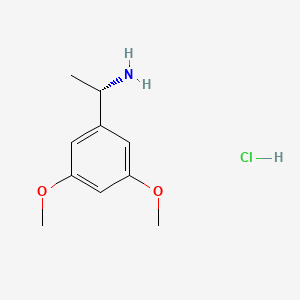 molecular formula C10H16ClNO2 B3099253 (S)-1-(3,5-dimethoxyphenyl)ethanamine hydrochloride CAS No. 1353006-50-4