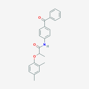 molecular formula C24H23NO3 B309926 N-(4-benzoylphenyl)-2-(2,4-dimethylphenoxy)propanamide 