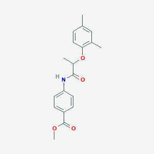 molecular formula C19H21NO4 B309928 Methyl 4-{[2-(2,4-dimethylphenoxy)propanoyl]amino}benzoate 