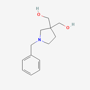 molecular formula C13H19NO2 B3099287 [1-Benzyl-3-(hydroxymethyl)pyrrolidin-3-yl]methanol CAS No. 135380-26-6