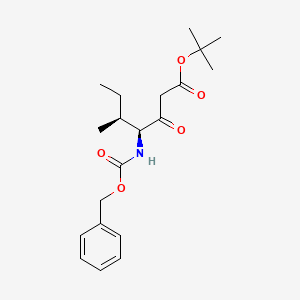 molecular formula C20H29NO5 B3099291 (4S,5S)-叔丁基 4-(((苄氧羰基)氨基)-5-甲基-3-氧代庚酸酯 CAS No. 135383-54-9