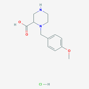 1-(4-Methoxybenzyl)piperazine-2-carboxylic acid hydrochloride