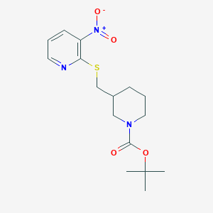 tert-Butyl 3-(((3-nitropyridin-2-yl)thio)methyl)piperidine-1-carboxylate