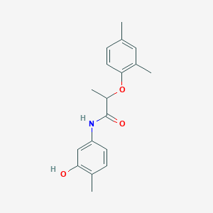 molecular formula C18H21NO3 B309934 2-(2,4-dimethylphenoxy)-N-(3-hydroxy-4-methylphenyl)propanamide 