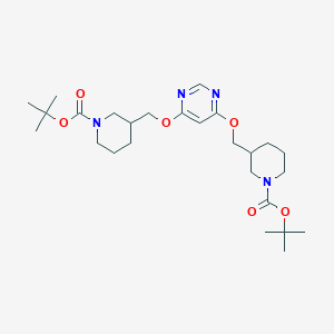 Di-tert-butyl 3,3'-((pyrimidine-4,6-diylbis(oxy))bis(methylene))bis(piperidine-1-carboxylate)