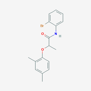 molecular formula C17H18BrNO2 B309943 N-(2-bromophenyl)-2-(2,4-dimethylphenoxy)propanamide 