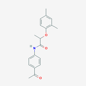 molecular formula C19H21NO3 B309948 N-(4-acetylphenyl)-2-(2,4-dimethylphenoxy)propanamide 