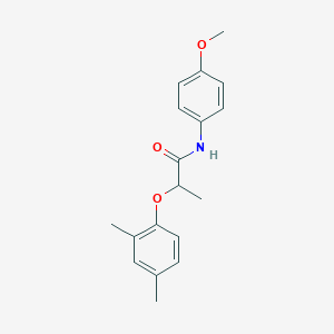 molecular formula C18H21NO3 B309950 2-(2,4-dimethylphenoxy)-N-(4-methoxyphenyl)propanamide 