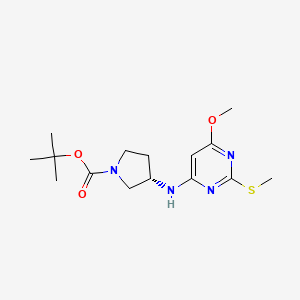 molecular formula C15H24N4O3S B3099508 (S)-tert-Butyl 3-((6-methoxy-2-(methylthio)pyrimidin-4-yl)amino)pyrrolidine-1-carboxylate CAS No. 1354009-88-3