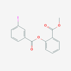 molecular formula C15H11IO4 B309951 Methyl 2-[(3-iodobenzoyl)oxy]benzoate 