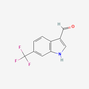 molecular formula C10H6F3NO B3099533 6-三氟甲基-吲哚-3-甲醛 CAS No. 13544-09-7