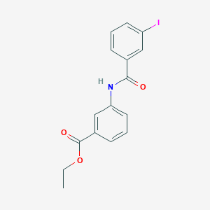 molecular formula C16H14INO3 B309954 Ethyl 3-[(3-iodobenzoyl)amino]benzoate 