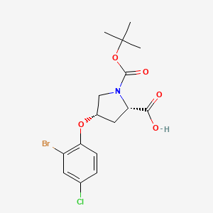 (2S,4S)-4-(2-Bromo-4-chlorophenoxy)-1-(tert-butoxycarbonyl)-2-pyrrolidinecarboxylic acid