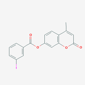 molecular formula C17H11IO4 B309956 4-methyl-2-oxo-2H-chromen-7-yl 3-iodobenzoate 