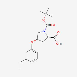 (2S,4S)-1-(Tert-butoxycarbonyl)-4-(3-ethyl-phenoxy)-2-pyrrolidinecarboxylic acid