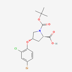 (2S,4S)-4-(4-Bromo-2-chlorophenoxy)-1-(tert-butoxycarbonyl)-2-pyrrolidinecarboxylic acid