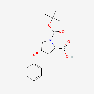 (2S,4S)-1-(Tert-butoxycarbonyl)-4-(4-iodophenoxy)-2-pyrrolidinecarboxylic acid
