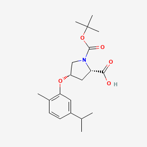 (2S,4S)-1-(Tert-butoxycarbonyl)-4-(5-isopropyl-2-methylphenoxy)-2-pyrrolidinecarboxylic acid