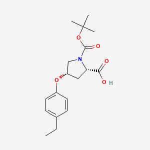 (2S,4S)-1-(Tert-butoxycarbonyl)-4-(4-ethyl-phenoxy)-2-pyrrolidinecarboxylic acid