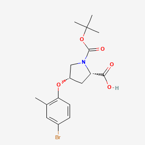 (2S,4S)-4-(4-Bromo-2-methylphenoxy)-1-(tert-butoxycarbonyl)-2-pyrrolidinecarboxylic acid