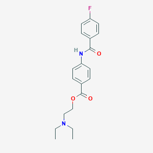 molecular formula C20H23FN2O3 B309970 2-(Diethylamino)ethyl 4-[(4-fluorobenzoyl)amino]benzoate 