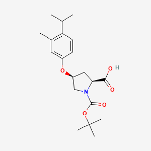 (2S,4S)-1-(Tert-butoxycarbonyl)-4-(4-isopropyl-3-methylphenoxy)-2-pyrrolidinecarboxylic acid