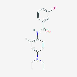 molecular formula C18H21FN2O B309973 N-[4-(diethylamino)-2-methylphenyl]-3-fluorobenzamide 