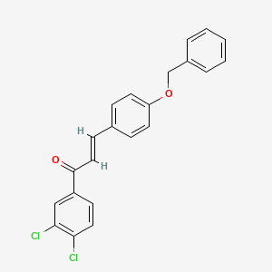 molecular formula C22H16Cl2O2 B3099734 (2E)-3-[4-(Benzyloxy)phenyl]-1-(3,4-dichlorophenyl)prop-2-en-1-one CAS No. 1354941-20-0