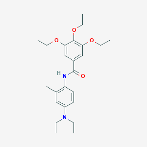 molecular formula C24H34N2O4 B309974 N-[4-(diethylamino)-2-methylphenyl]-3,4,5-triethoxybenzamide 