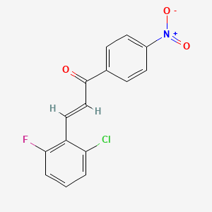 (2E)-3-(2-Chloro-6-fluorophenyl)-1-(4-nitrophenyl)prop-2-en-1-one