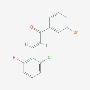 molecular formula C15H9BrClFO B3099743 (2E)-1-(3-Bromophenyl)-3-(2-chloro-6-fluorophenyl)prop-2-en-1-one CAS No. 1354941-29-9