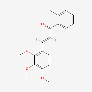 molecular formula C19H20O4 B3099747 (2E)-1-(2-Methylphenyl)-3-(2,3,4-trimethoxyphenyl)prop-2-en-1-one CAS No. 1354941-33-5