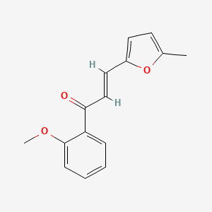 molecular formula C15H14O3 B3099761 (2E)-1-(2-Methoxyphenyl)-3-(5-methylfuran-2-yl)prop-2-en-1-one CAS No. 1354941-65-3