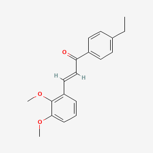 molecular formula C19H20O3 B3099772 (2E)-3-(2,3-Dimethoxyphenyl)-1-(4-ethylphenyl)prop-2-en-1-one CAS No. 1354941-71-1
