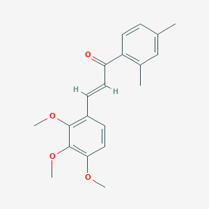molecular formula C20H22O4 B3099780 (2E)-1-(2,4-Dimethylphenyl)-3-(2,3,4-trimethoxyphenyl)prop-2-en-1-one CAS No. 1354941-83-5