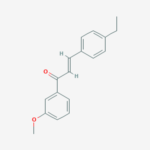 molecular formula C18H18O2 B3099788 (2E)-3-(4-Ethylphenyl)-1-(3-methoxyphenyl)prop-2-en-1-one CAS No. 1354941-89-1