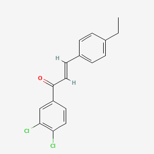 molecular formula C17H14Cl2O B3099804 (2E)-1-(3,4-Dichlorophenyl)-3-(4-ethylphenyl)prop-2-en-1-one CAS No. 1354942-02-1
