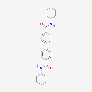 molecular formula C26H32N2O2 B309981 N~4~,N~4~'-dicyclohexyl[1,1'-biphenyl]-4,4'-dicarboxamide 